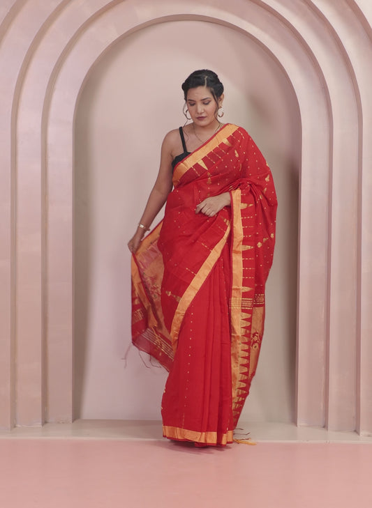 Brocade Red Saree
