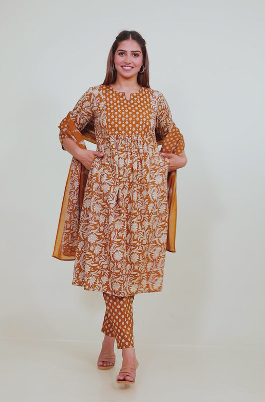 Soft Cotton Floral Kurta