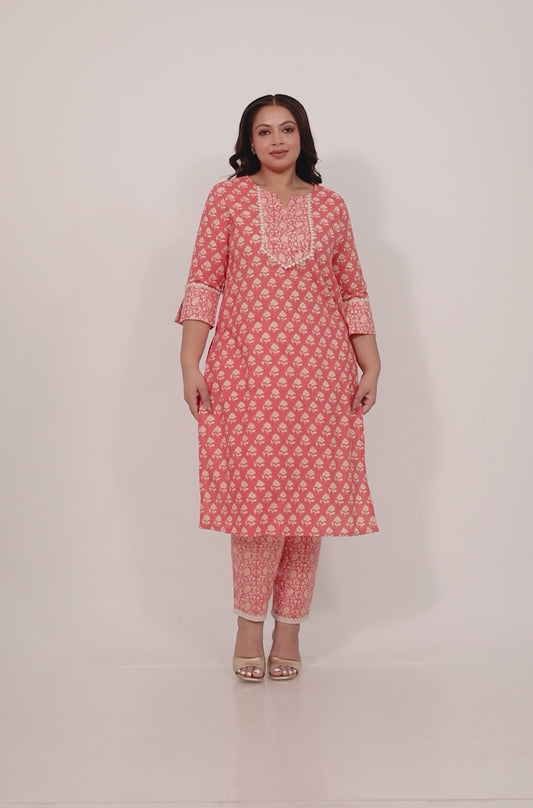 Soft Cotton Block Kurta