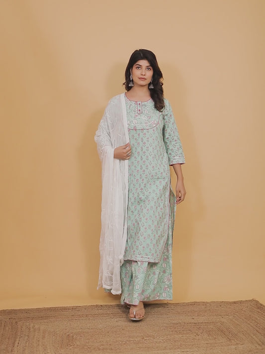 Soft Cotton Floral Kurta