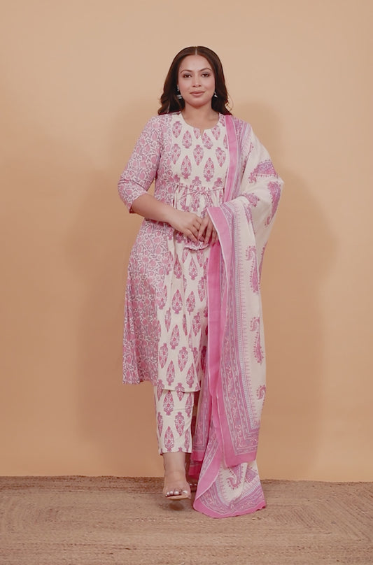 Soft Cotton Floral Kurta