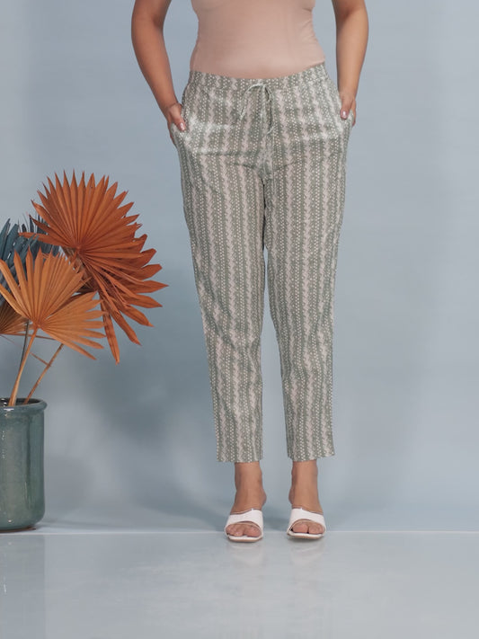 Soft Cotton Striped Pant