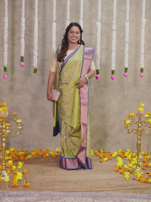 Brocade Green Saree