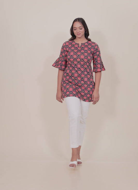 Soft Cotton Floral Kurti