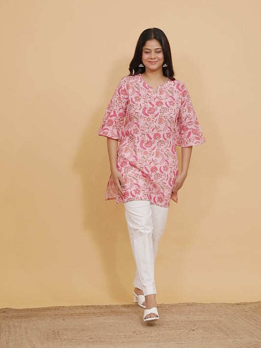 Soft Cotton Floral Kurti