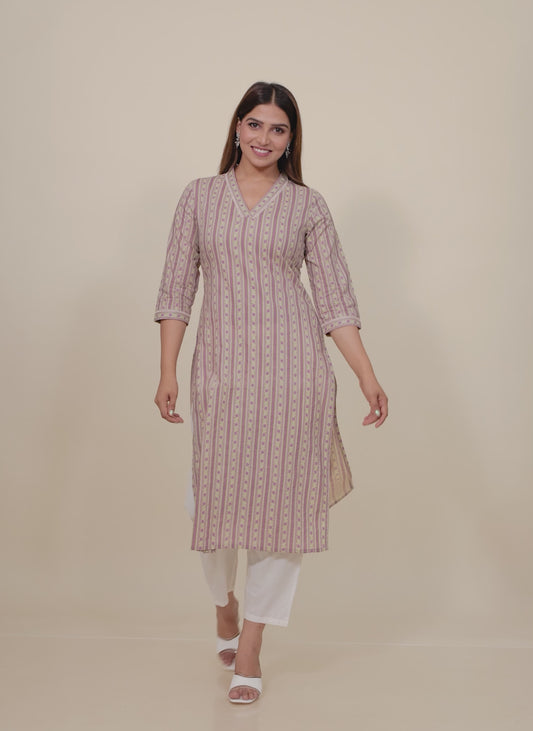 Soft Cotton Striped Kurta