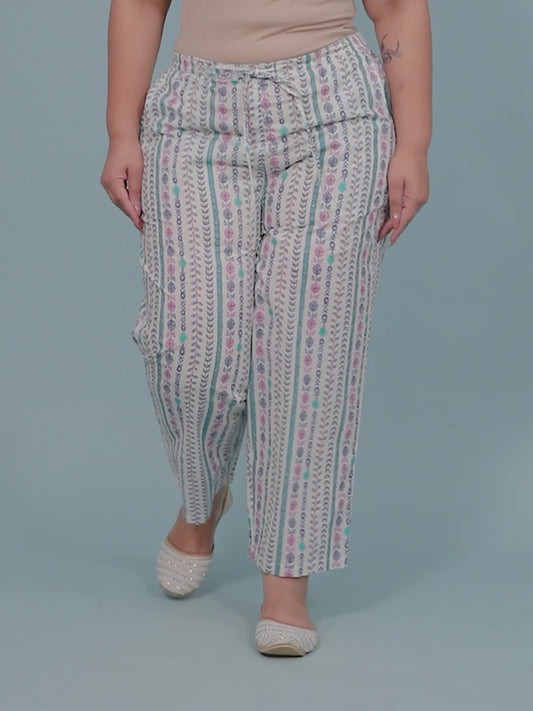 Soft Cotton Striped Pant