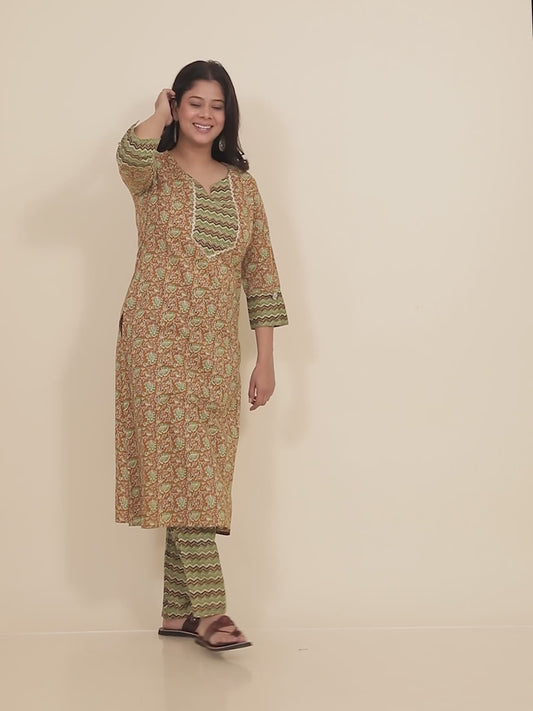 Soft Cotton Floral Kurta