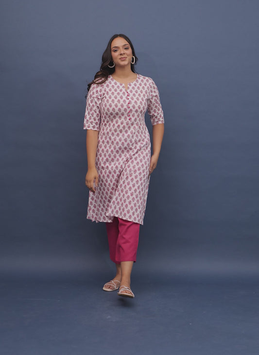 Soft Cotton Floral Kurta