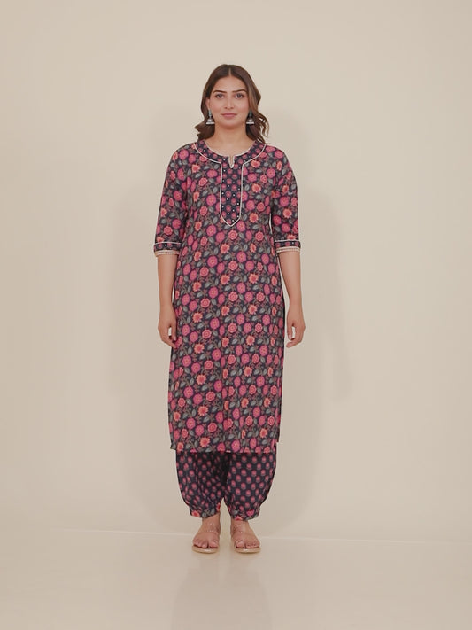 Soft Cotton Floral Kurta