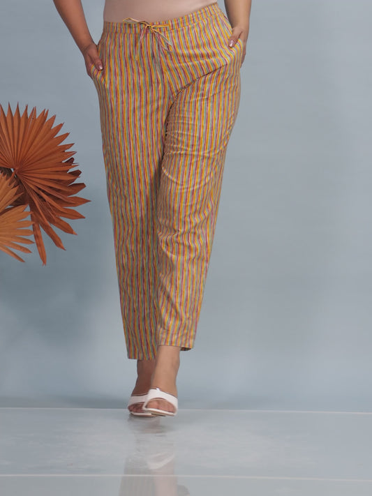 Soft Cotton Striped Pant