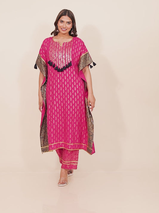 Rayon Gold foil Kurta