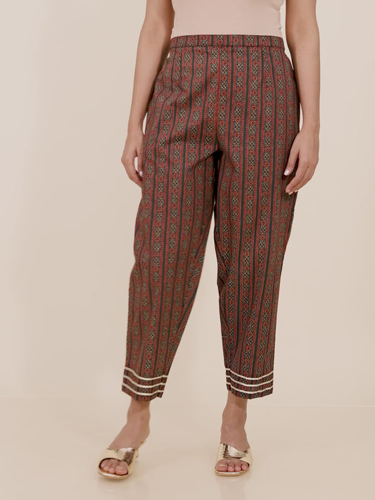 Soft Cotton Geometric Pant