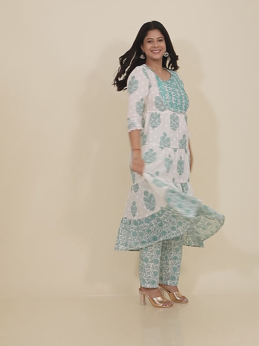 Soft Cotton Floral Kurta