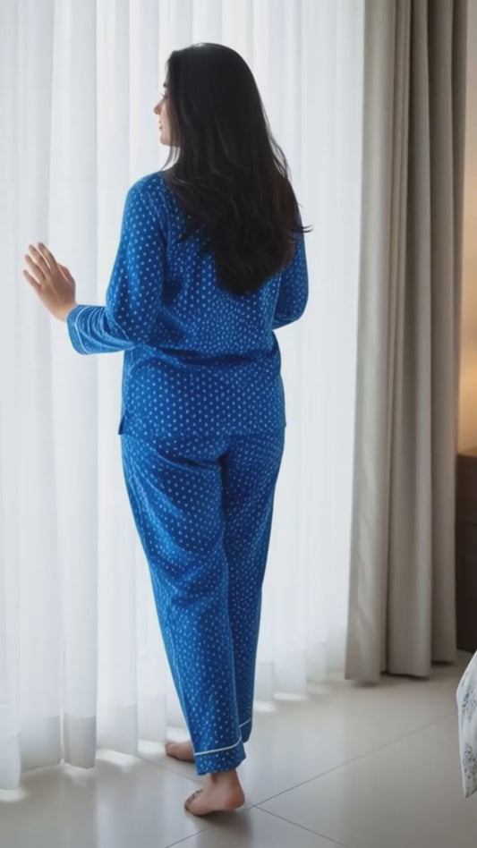 Soft Cotton Bandhani Straight Blue Tunic
