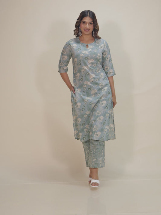 Soft Cotton Floral Kurta