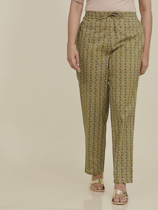 Soft Cotton Striped Pant