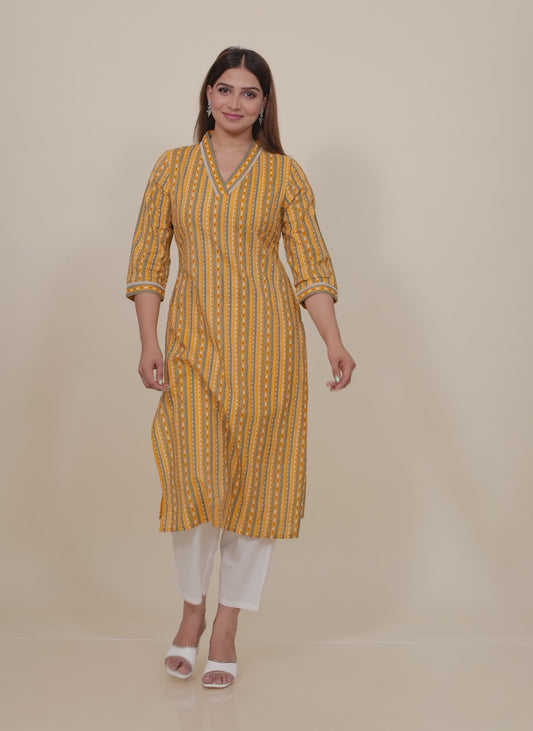 Soft Cotton Striped Kurta