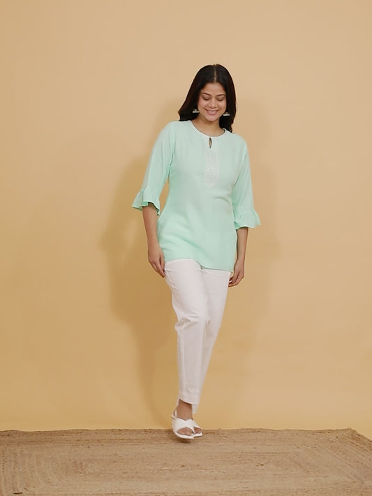 Rayon Solid Kurti