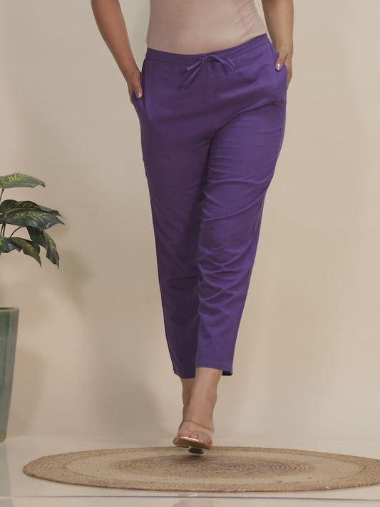 Linen Cotton Solid Pant