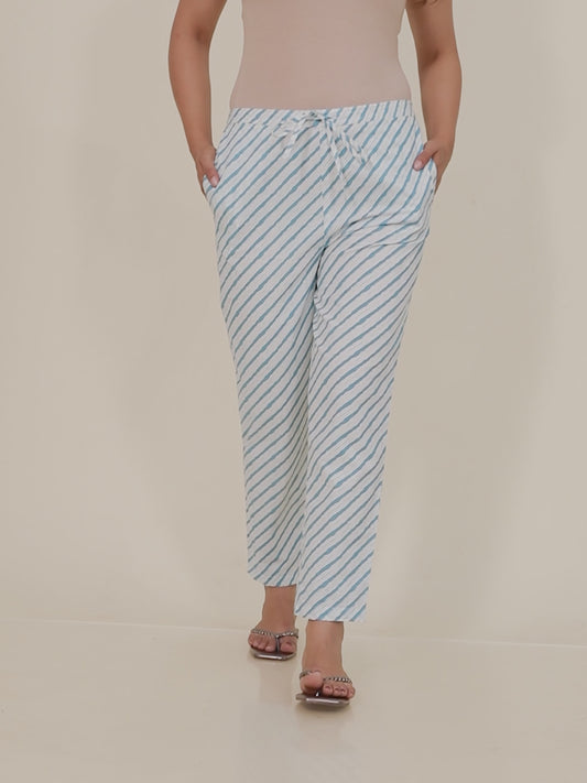 Soft Cotton Striped Pant