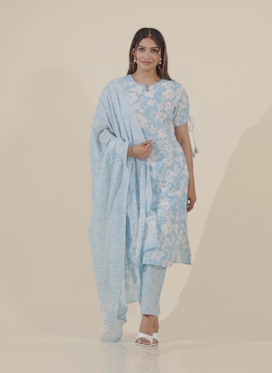 Soft Cotton Floral Kurta