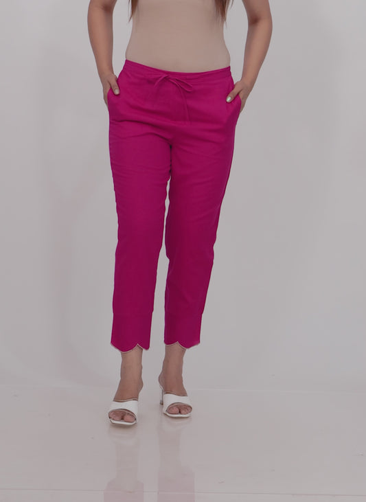 Linen Cotton Solid Pant