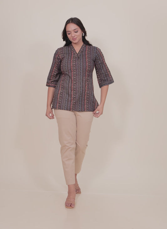 Soft Cotton Striped Kurti