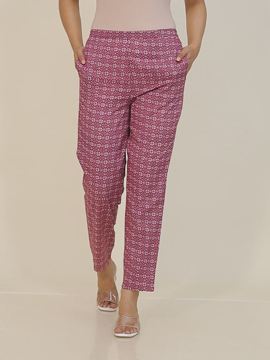 Soft Cotton Geometric Pant