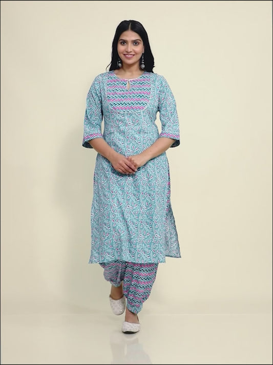 Soft Cotton Floral Kurta