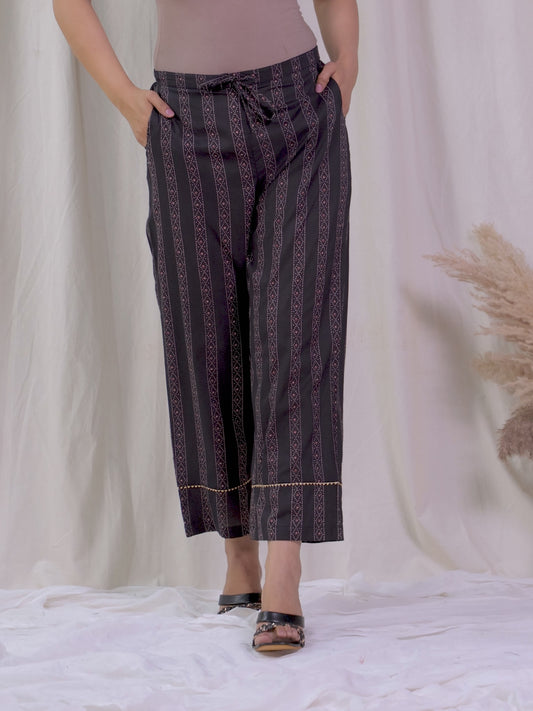 Soft Cotton Floral Blue Sharara