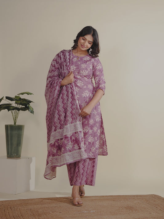 Soft Cotton Floral Kurta