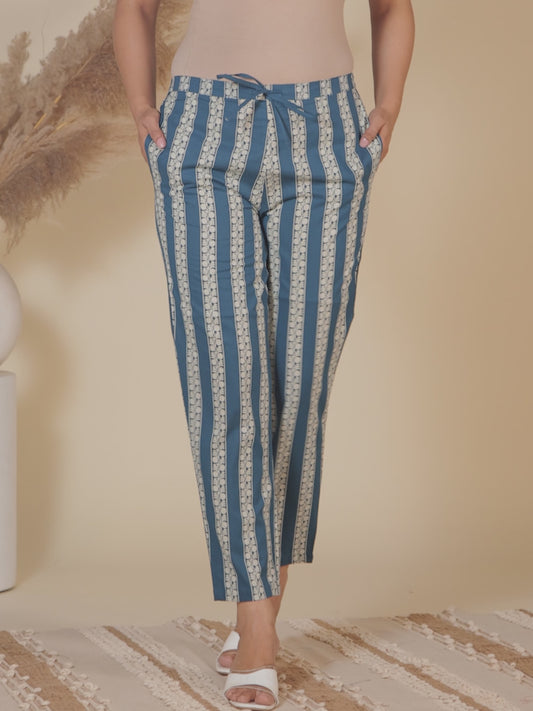 Soft Cotton Striped Pant