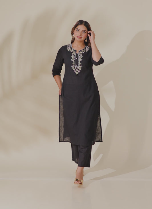 Khadi Cotton Solid Kurta