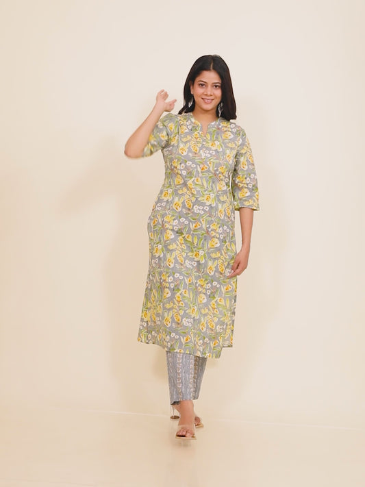 Soft Cotton Floral Kurta