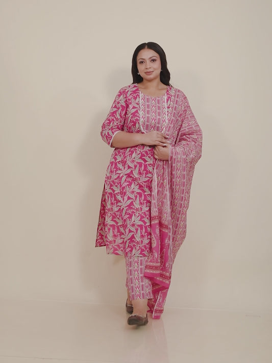 Soft Cotton Floral Kurta