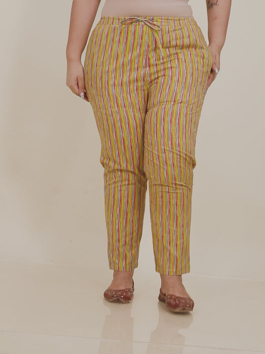 Soft Cotton Striped Pant