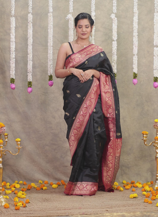 Brocade Black Saree
