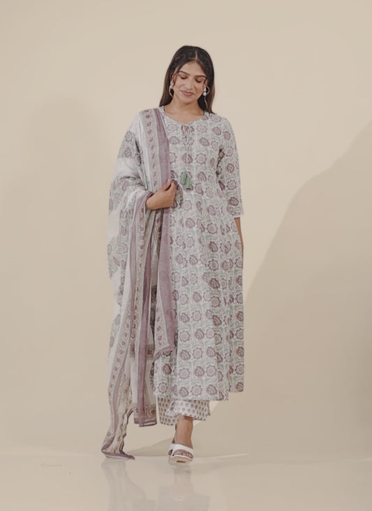 Soft Cotton Floral Kurta