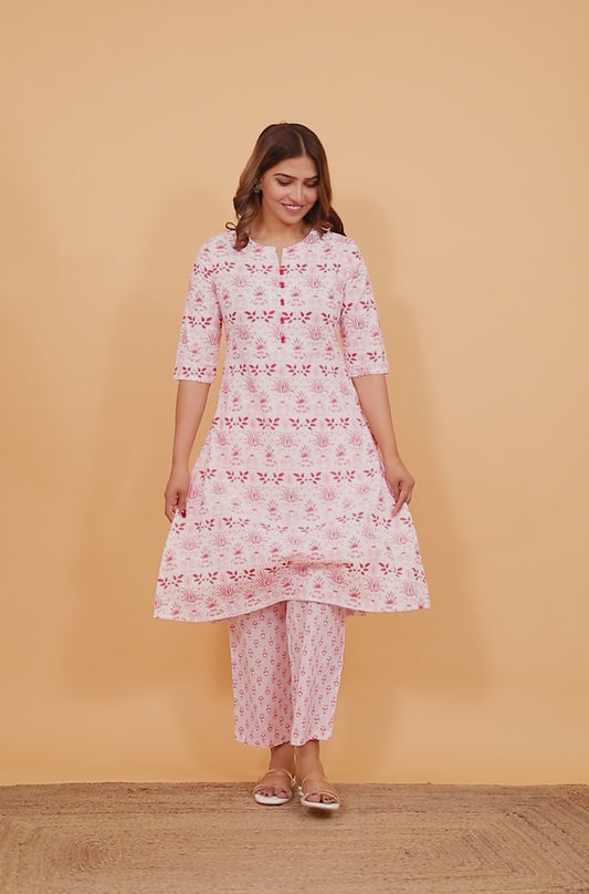 Soft Cotton Floral Kurta