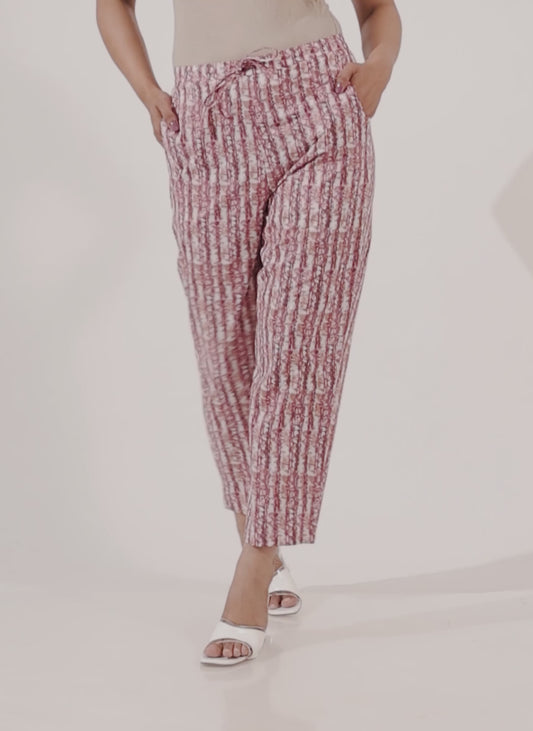 Soft Cotton Striped Pant