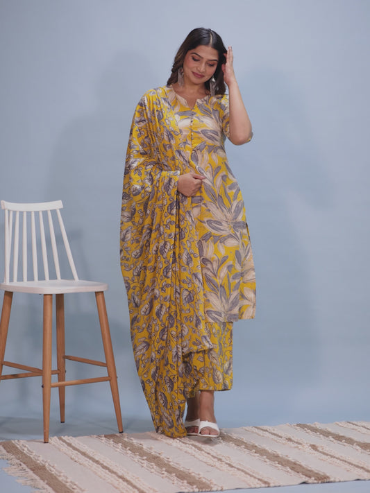 Soft Cotton Floral Kurta