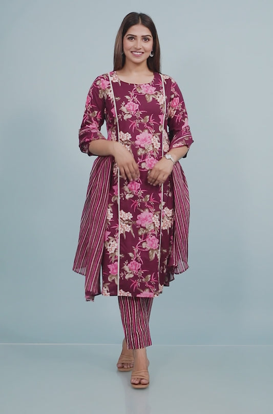 Soft Cotton Floral Kurta