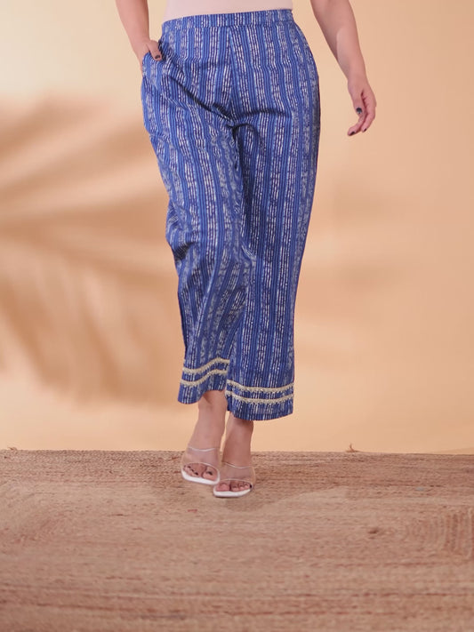 Soft Cotton Striped Pant