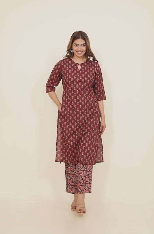 Soft Cotton Floral Kurta