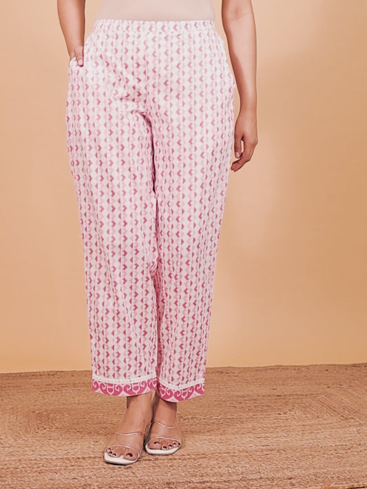 Soft Cotton Ikat Crop Pant