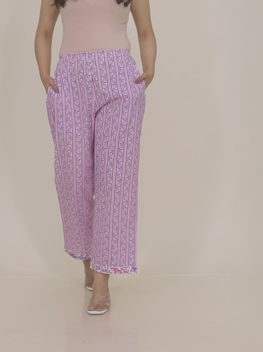 Soft Cotton Striped Pant