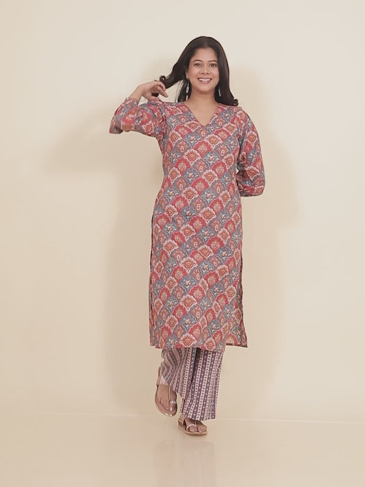 Soft Cotton Geometric Kurta