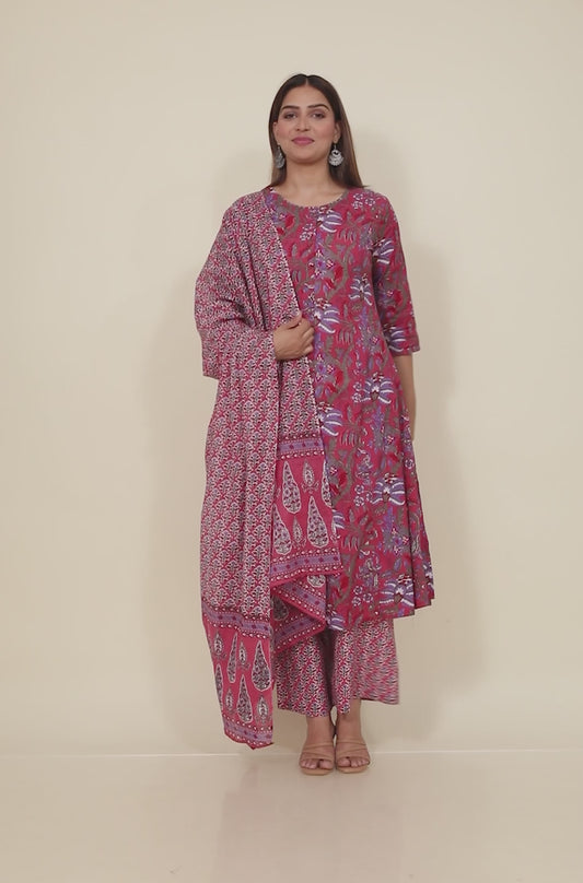 Soft Cotton Floral Kurta