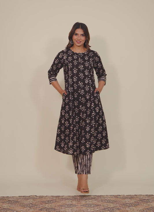 Soft Cotton Floral Kurta